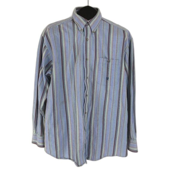 Wrangler 20X Button Down Shirt Mens XL Striped Casual Long Sleeve Cotton Western - Picture 1 of 10